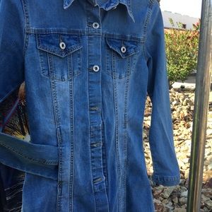 Denim long sleeve dress